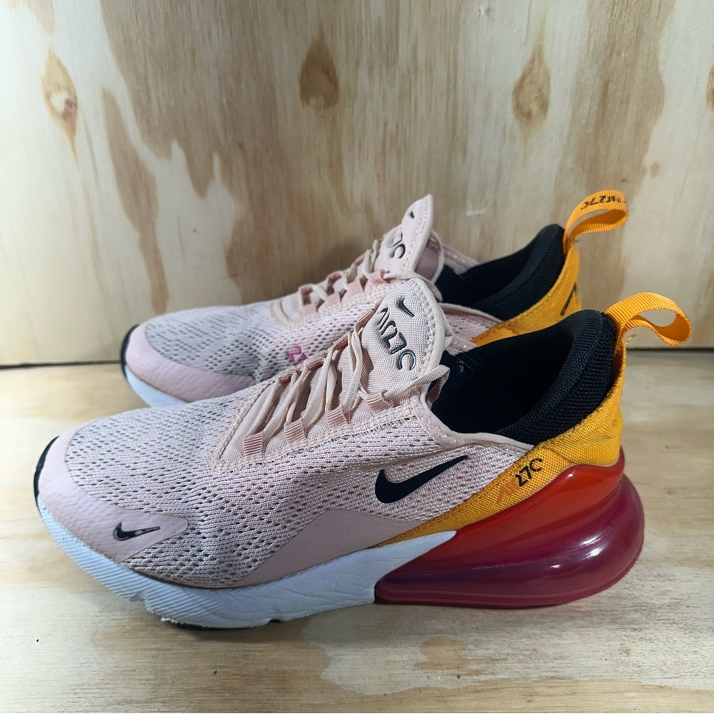 Nike Women's Air Max 270 Sneakers in Pink, Yellow, Black - Picture 9 of 9